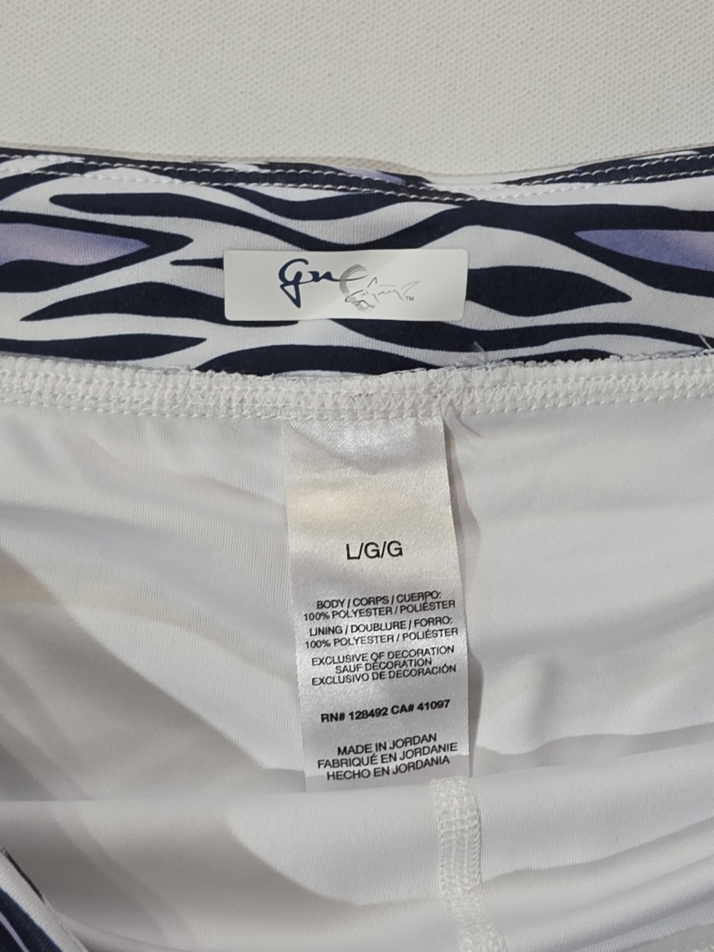 Greg Norman Athletic Skort Womens Large Black White Purple Zebra Preppy Tennis - Picture 5 of 6